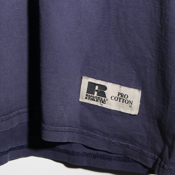 Russell Athletic Shirt Mens Large Purple w/ Pocket - Picture 4 of 7